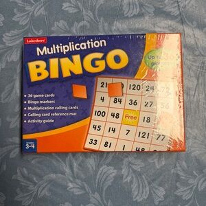 Lakeshore Multiplication Bingo Game - Orange and Blue